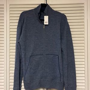 Men’s size large, banana republic, zip front sweater wool large